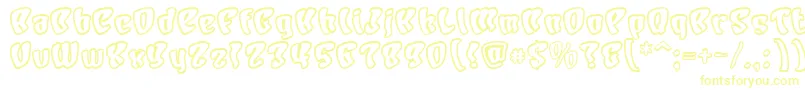 Charo Font – Yellow Fonts on White Background