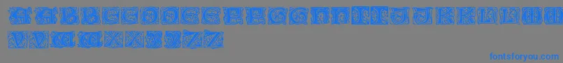 Cobleightitlingcaps Font – Blue Fonts on Gray Background