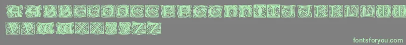 Cobleightitlingcaps Font – Green Fonts on Gray Background