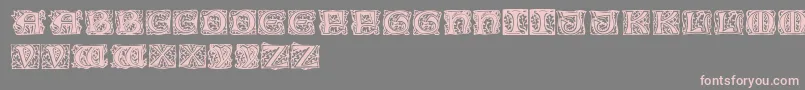 Cobleightitlingcaps Font – Pink Fonts on Gray Background