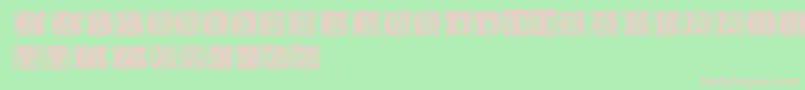 Cobleightitlingcaps Font – Pink Fonts on Green Background