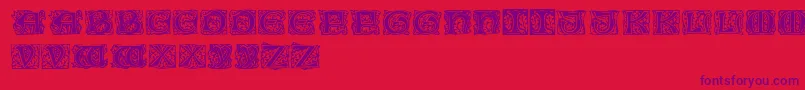 Cobleightitlingcaps Font – Purple Fonts on Red Background