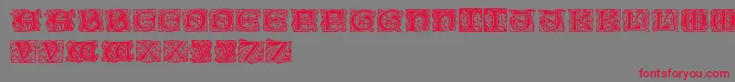 Cobleightitlingcaps Font – Red Fonts on Gray Background