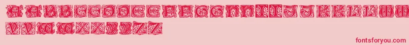 fuente Cobleightitlingcaps – Fuentes Rojas Sobre Fondo Rosa