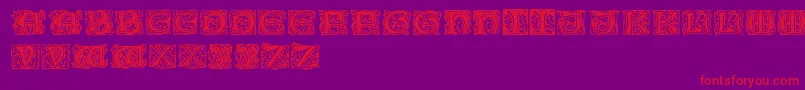 Cobleightitlingcaps Font – Red Fonts on Purple Background