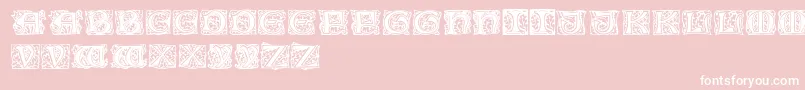 Cobleightitlingcaps Font – White Fonts on Pink Background