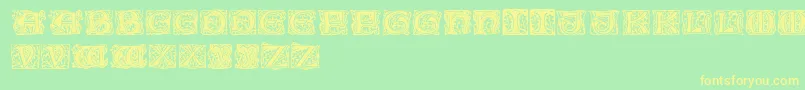 Cobleightitlingcaps Font – Yellow Fonts on Green Background