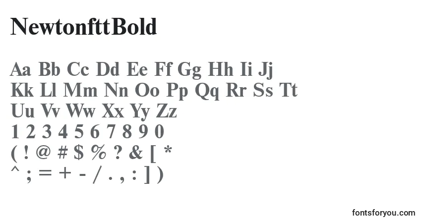 Schriftart NewtonfttBold – Alphabet, Zahlen, spezielle Symbole