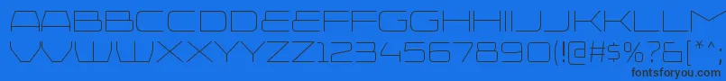 フォントInjekutaltRegular – 黒い文字の青い背景