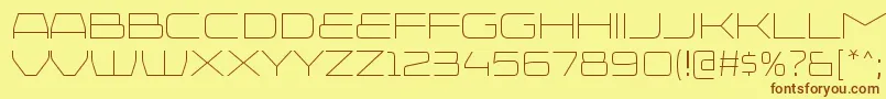 InjekutaltRegular-fontti – ruskeat fontit keltaisella taustalla