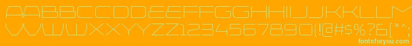 InjekutaltRegular-Schriftart – Grüne Schriften auf orangefarbenem Hintergrund