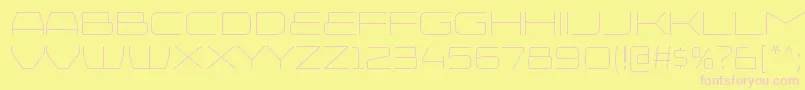 フォントInjekutaltRegular – ピンクのフォント、黄色の背景