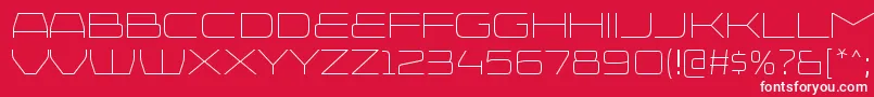 InjekutaltRegular Font – White Fonts on Red Background