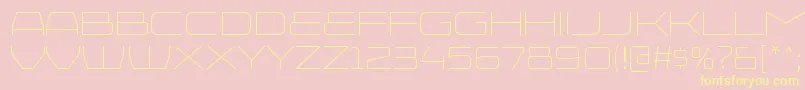 InjekutaltRegular Font – Yellow Fonts on Pink Background