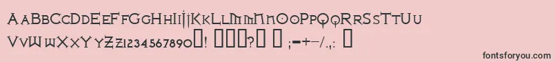 Czcionka IronLeagueSmallcaps – czarne czcionki na różowym tle
