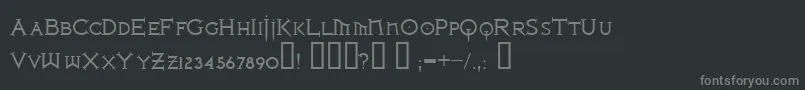 IronLeagueSmallcaps Font – Gray Fonts on Black Background
