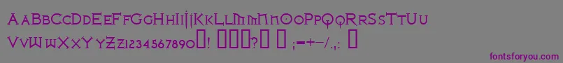 IronLeagueSmallcaps Font – Purple Fonts on Gray Background
