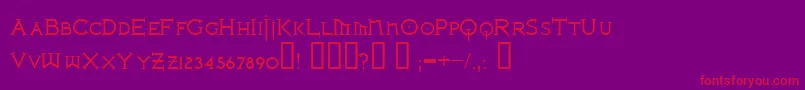 IronLeagueSmallcaps Font – Red Fonts on Purple Background