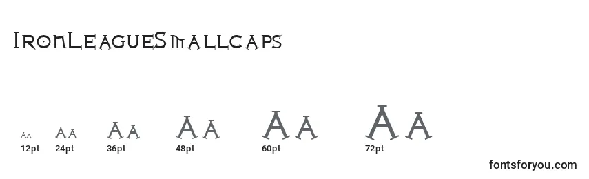 Размеры шрифта IronLeagueSmallcaps