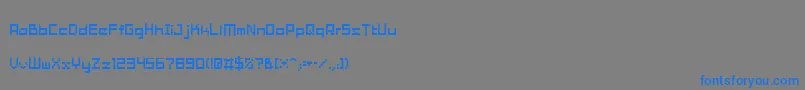 TamaMini01 Font – Blue Fonts on Gray Background