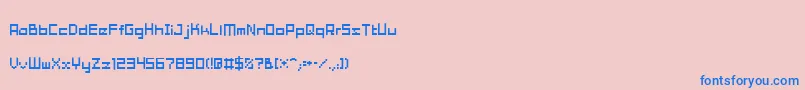 Шрифт TamaMini01 – синие шрифты на розовом фоне