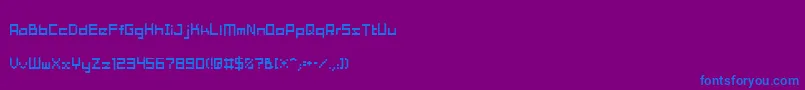 TamaMini01 Font – Blue Fonts on Purple Background