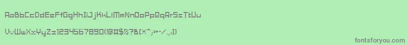 TamaMini01 Font – Gray Fonts on Green Background