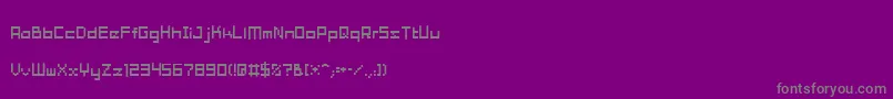 フォントTamaMini01 – 紫の背景に灰色の文字