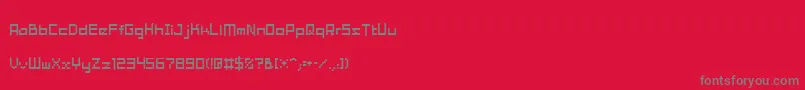TamaMini01 Font – Gray Fonts on Red Background