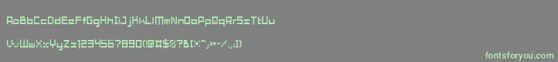 Шрифт TamaMini01 – зелёные шрифты на сером фоне