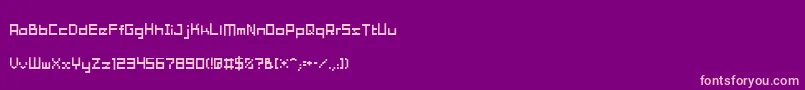 TamaMini01 Font – Pink Fonts on Purple Background