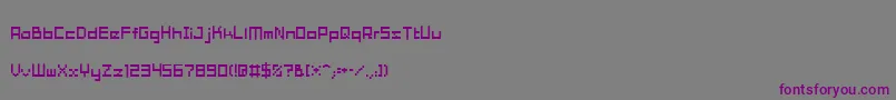 TamaMini01 Font – Purple Fonts on Gray Background