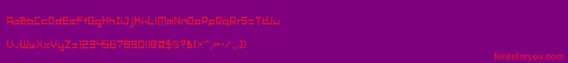 TamaMini01 Font – Red Fonts on Purple Background