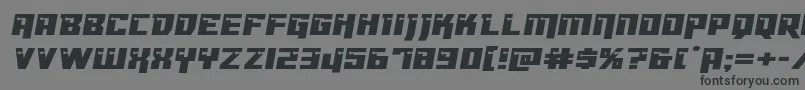 フォントDangerbotexpand – 黒い文字の灰色の背景