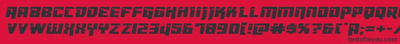 Dangerbotexpand Font – Black Fonts on Red Background