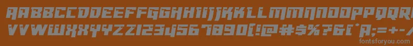 フォントDangerbotexpand – 茶色の背景に灰色の文字