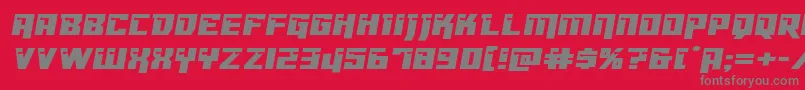 Dangerbotexpand Font – Gray Fonts on Red Background