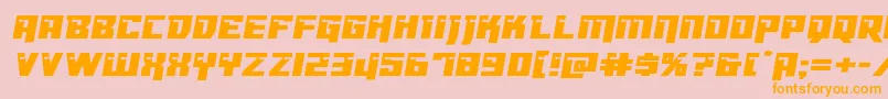 Dangerbotexpand Font – Orange Fonts on Pink Background