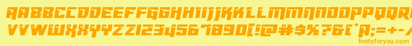 Dangerbotexpand Font – Orange Fonts on Yellow Background