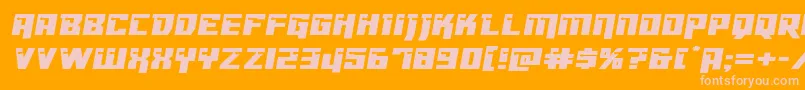 Dangerbotexpand Font – Pink Fonts on Orange Background