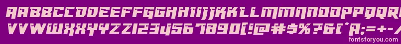 Dangerbotexpand Font – Pink Fonts on Purple Background