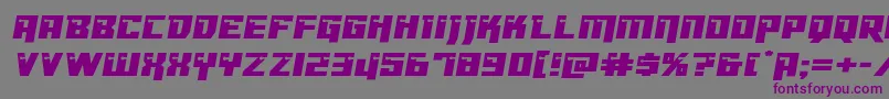 フォントDangerbotexpand – 紫色のフォント、灰色の背景
