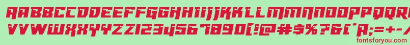 Dangerbotexpand-fontti – punaiset fontit vihreällä taustalla
