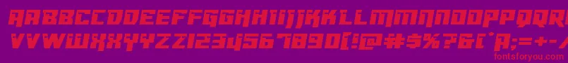 Dangerbotexpand Font – Red Fonts on Purple Background