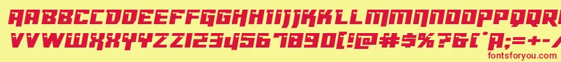 Dangerbotexpand Font – Red Fonts on Yellow Background