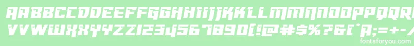 Dangerbotexpand Font – White Fonts on Green Background