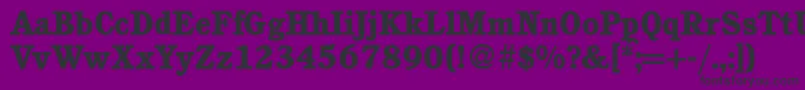 C851RomanHeavyRegular-fontti – mustat fontit violetilla taustalla