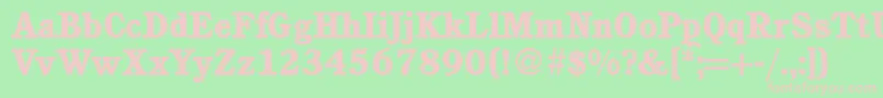C851RomanHeavyRegular Font – Pink Fonts on Green Background