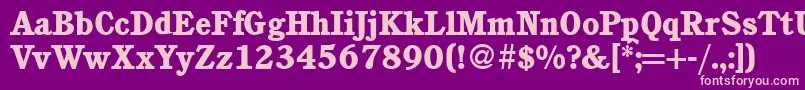 Police C851RomanHeavyRegular – polices roses sur fond violet