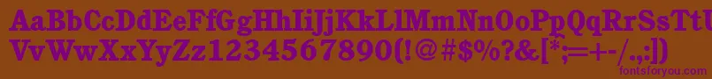 C851RomanHeavyRegular Font – Purple Fonts on Brown Background